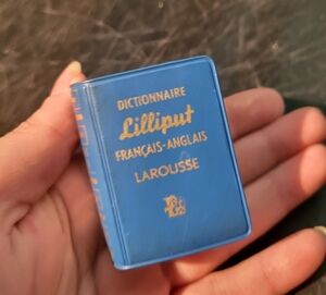 Vintage 1961 Lilliput Français Anglais  Larousse
